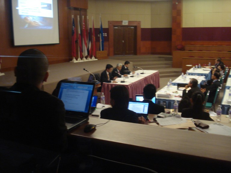 The Panel of Speakers for the Round Table Meeting. View from the MC box.